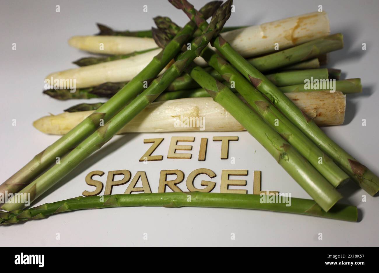 15.04.2024, Handenberg, AUT, unterwegs in Oberösterreich, Reportage, Themenbild, Verschiedene Themenbilder, Symbolbild, Spargel, im Bild Bio, Spar, Spargel, verschiedene Motive, Blume, *** 15 04 2024, Handenberg, AUT, unterwegs in Oberösterreich, Reportage, Themenbild, diverse Themenbilder, Symbolbild, Spargel, im Bild Bio, Spargel, Spargel, verschiedene Motive, Blume, Stockfoto