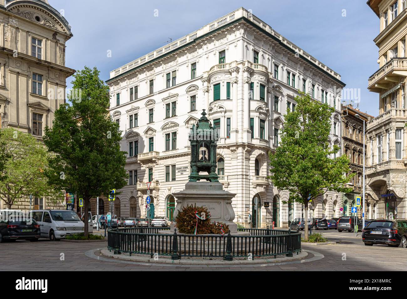 Das Batthyany-Denkmal, bestehend aus einer ewigen Flamme in Budapest, Ungarn Stockfoto