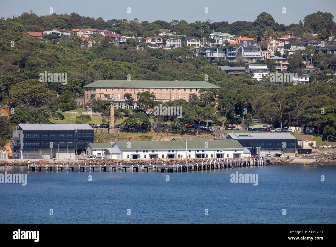HMAS Penguin ist eine Basis der Royal Australian Navy (RAN) in Balmoral am unteren Nordufer des Sydney Harbour im Vorort Mosman, Australien Stockfoto