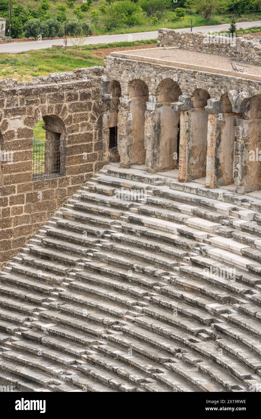 Römisches Amphitheater von Aspendos, Belkiz - Antalya, Türkei Stockfoto