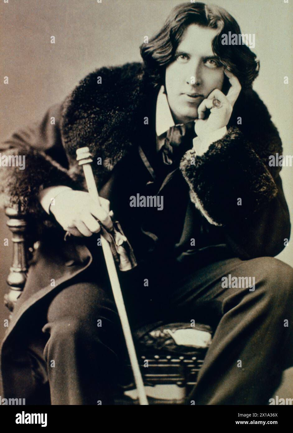 Porträt des irischen Dichters und Dramatikers Oscar Wilde, USA 1882 Stockfoto
