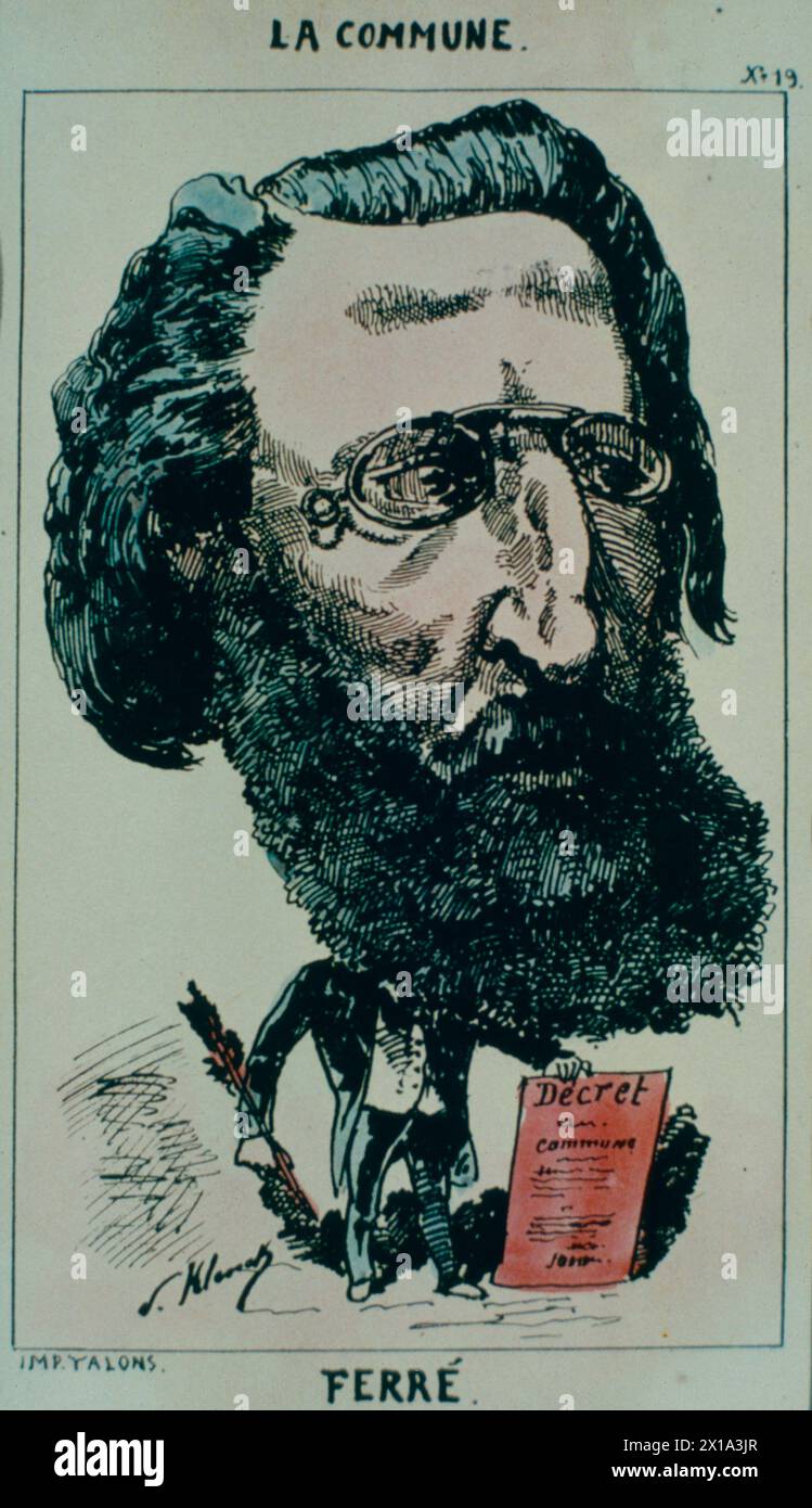 Theophile Ferré, Mitglied der Pariser Kommune von 1871, Frankreich Stockfoto