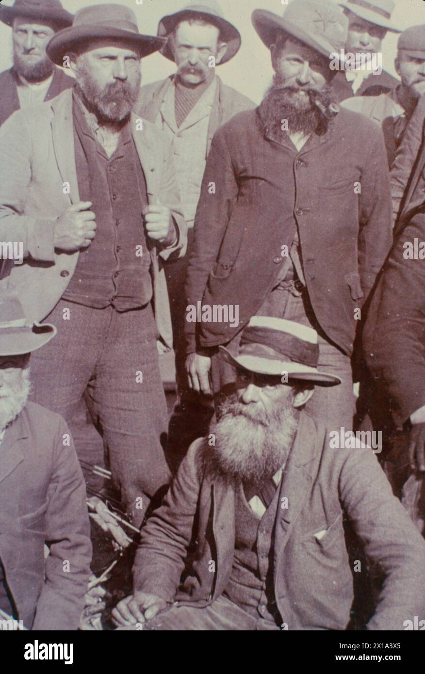 Kompanie der Burer Soldaten Gefangene des Krieges, Südafrika 1901 Stockfoto