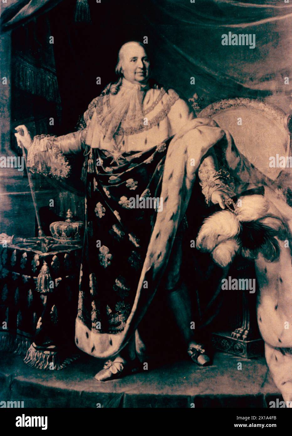 König Ludwig XVIII. Von Frankreich, Gemälde von Pely Stockfoto
