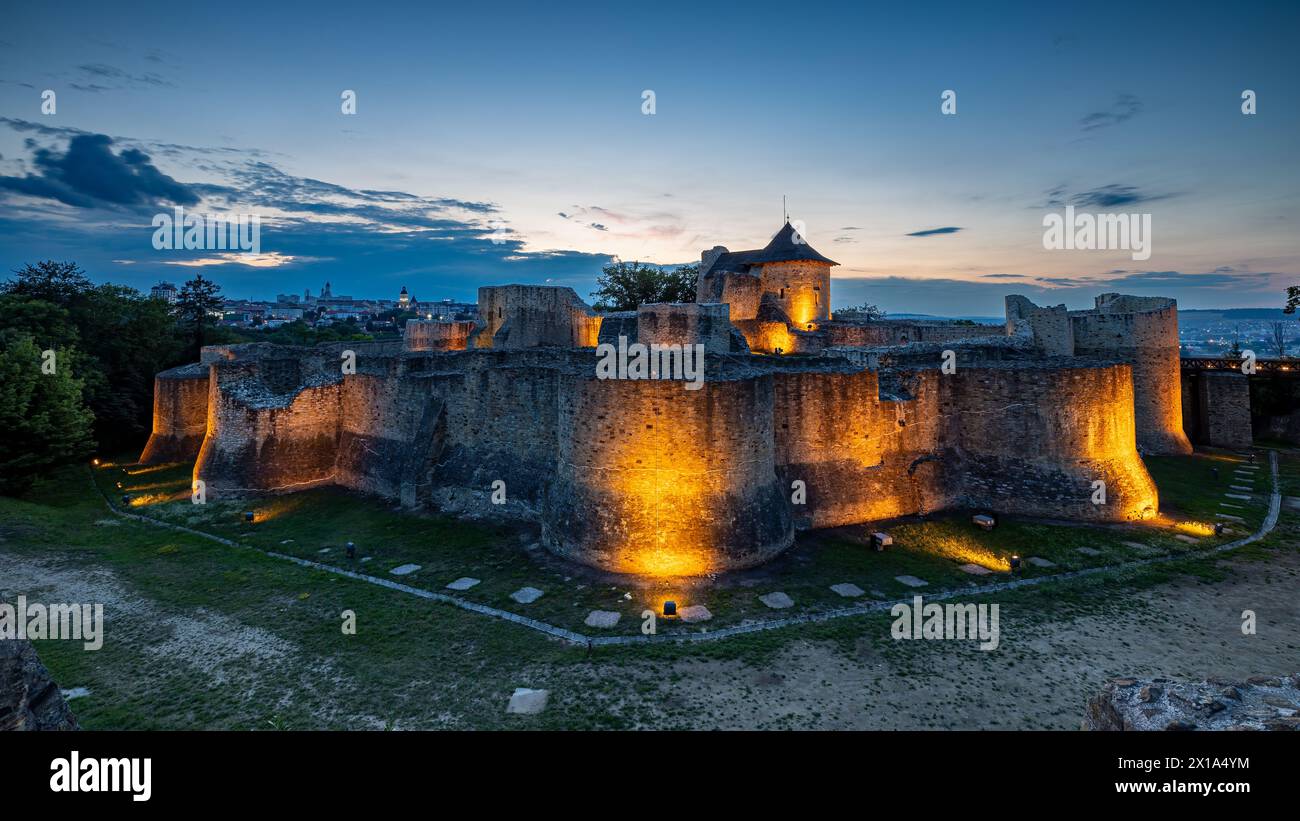 Das Schloss Suceava in România Stockfoto