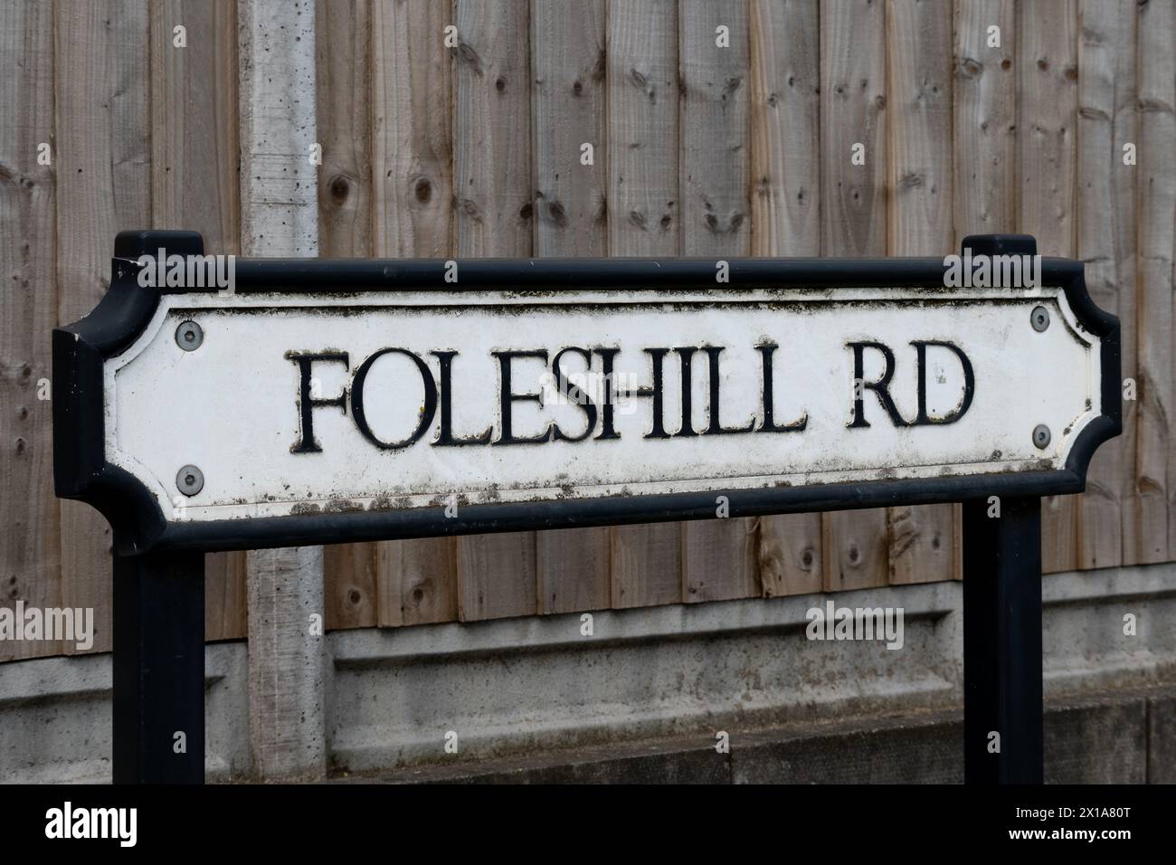 Straßenschild Foleshill Road, Coventry, West Midlands, England, Großbritannien Stockfoto