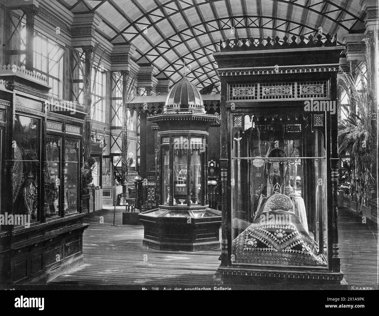 Wien, Weltausstellung 1873, ägyptischer Balkon innen, 1873 - 18730101 PD0130 - Rechteinfo: Rights Managed (RM) Stockfoto