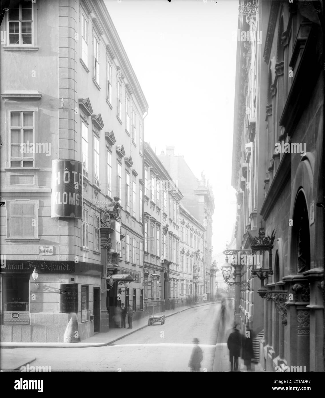 Wien 1, Herrengasse 19ff, Blick auf die Freyung von höherer Position, 1900 - 19000101 PD55576 - Rechteinfo: Rights Managed (RM) Stockfoto