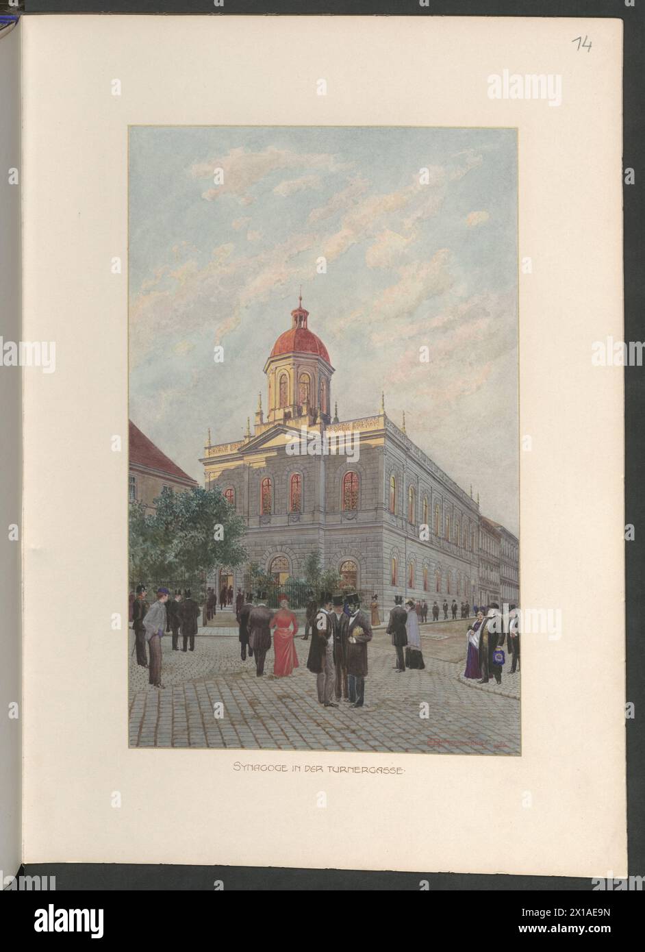 Wien 15, Turnergasse 22, Außenansicht der Synagoge, 1902 - 19020101 PD0787 - Rechteinfo: Rights Managed (RM) Stockfoto