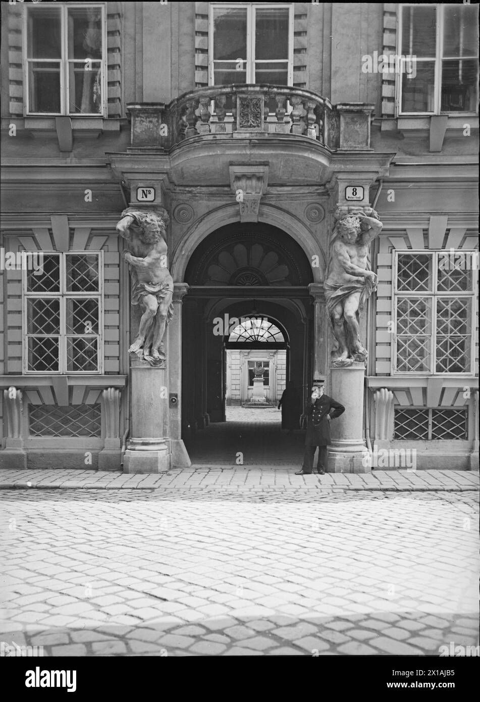 Wien 1, Wallnerstraße 8, Palais Geymüller. Portal, 22.06.1911 - 19110622 PD0014 - Rechteinfo: Rights Managed (RM) Stockfoto