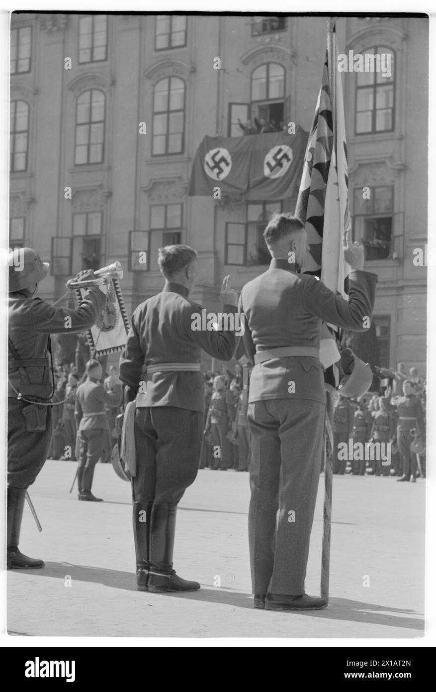 The Anschluss (Österreichische Annexion) 1938, eifrig der Truppen, März 1938 - 19380301 PD0273 - Rechteinfo: Rights Managed (RM) Stockfoto
