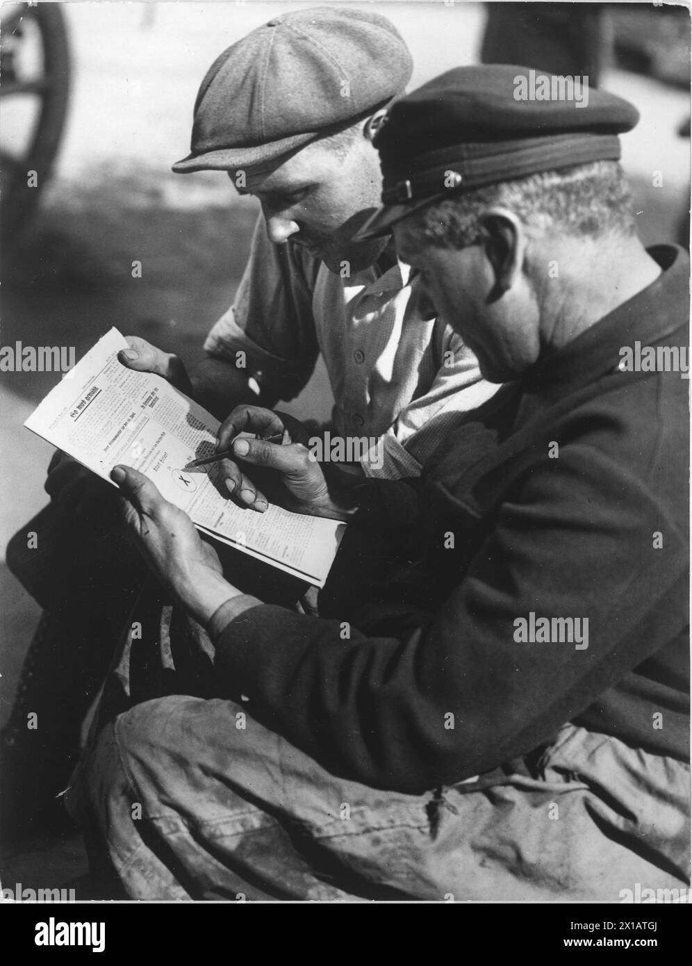 Propaganda für die Volksabstimmung, 10.4.1938 - 19380410 PD0081 - Rechteinfo: Rights Managed (RM) Stockfoto