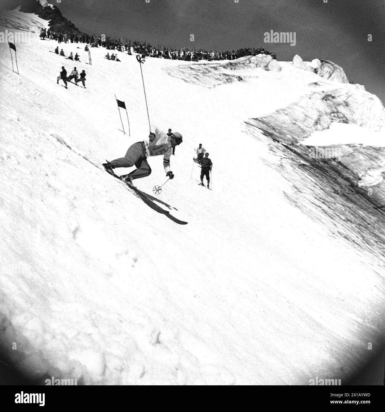 Skisport, 11. Internationales Glockner-Skirennen., 17.06.1951 - 19510617 PD0011 - Rechteinfo: Rights Managed (RM) Stockfoto