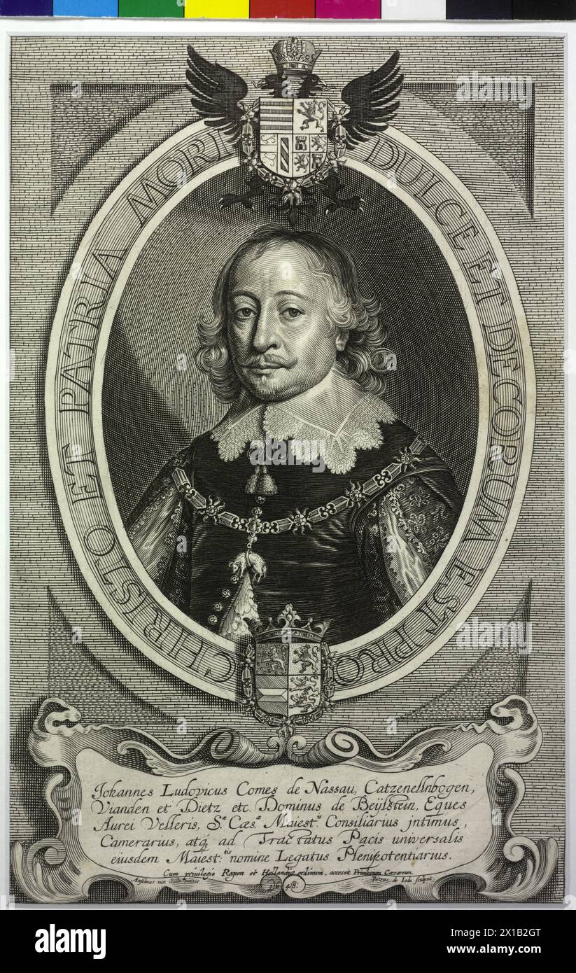 Johann Ludwig, Graf von Nassau-Hadamar, 1648, - 16480101 PD0009 - Rechteinfo: Rechte verwaltet (RM) Stockfoto