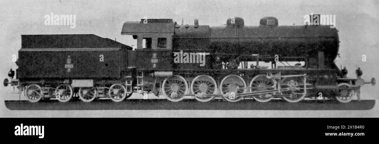 2-10-0 Güterlokomotive Nr. Ty 23, Polnische Staatsbahnen. Aus einer Originalveröffentlichung vom 15. Mai 1924 gibt dies einen Einblick in den öffentlichen Verkehr und insbesondere die Eisenbahn der 1920er Jahre Stockfoto