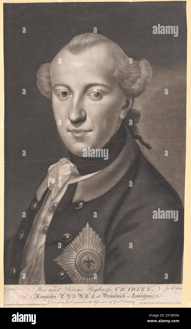Karl II. Wilhelm Ferdinand, Herzog von Braunschweig-Wolfenbüttel, - 19830422 PD120029 - Rechteinfo: Rechte verwaltet (RM) Stockfoto