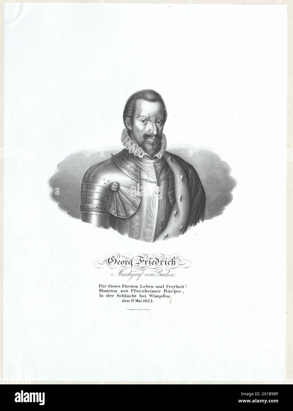 Georg Friedrich, Markgraf von Baden-Durlach, - 19830422 PD15039 - Rechteinfo: Rechte verwaltet (RM) Stockfoto