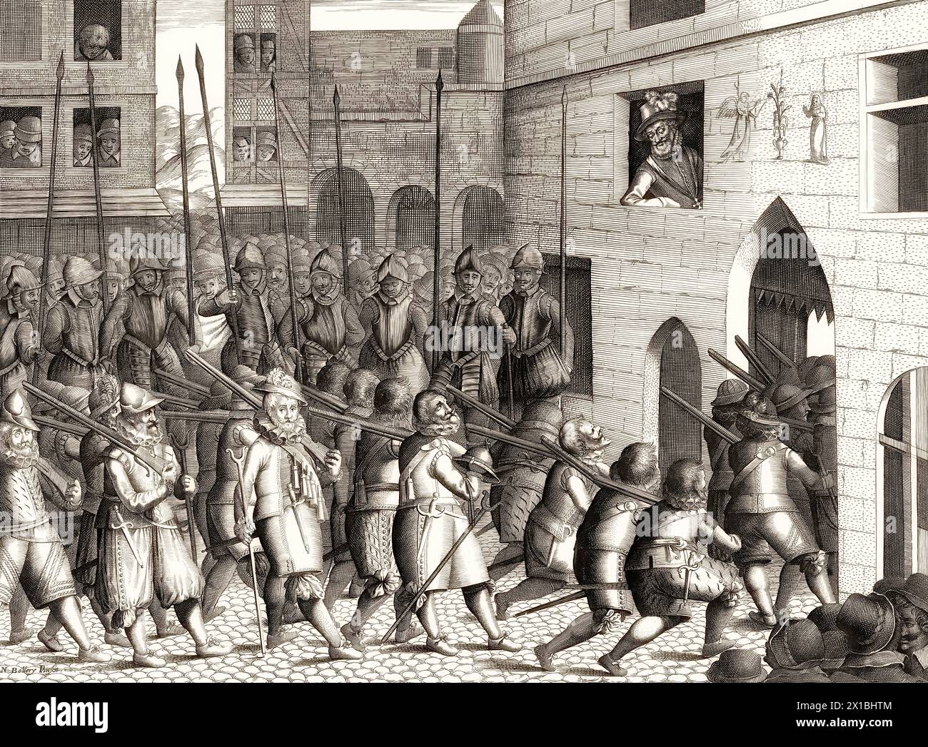 Abzug der spanischen Truppen aus Paris am 22. März 1594 Stockfoto