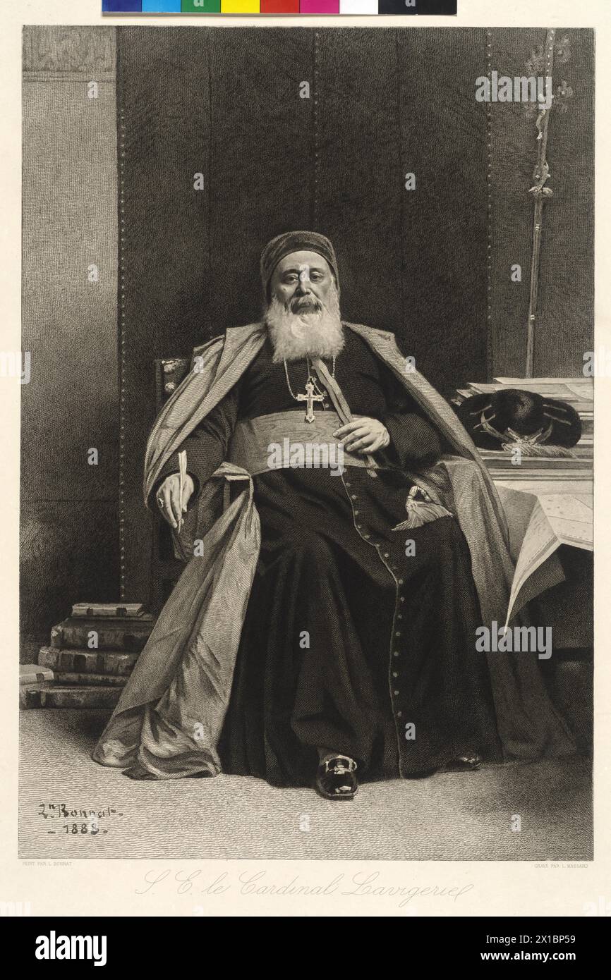 Lavigerie, Charles, Stahlstich von Leopold Massard nach einem Gemälde von Leon Bonnat, - 18900101 PD15104 - Rechteinfo: Rights Managed (RM) Stockfoto