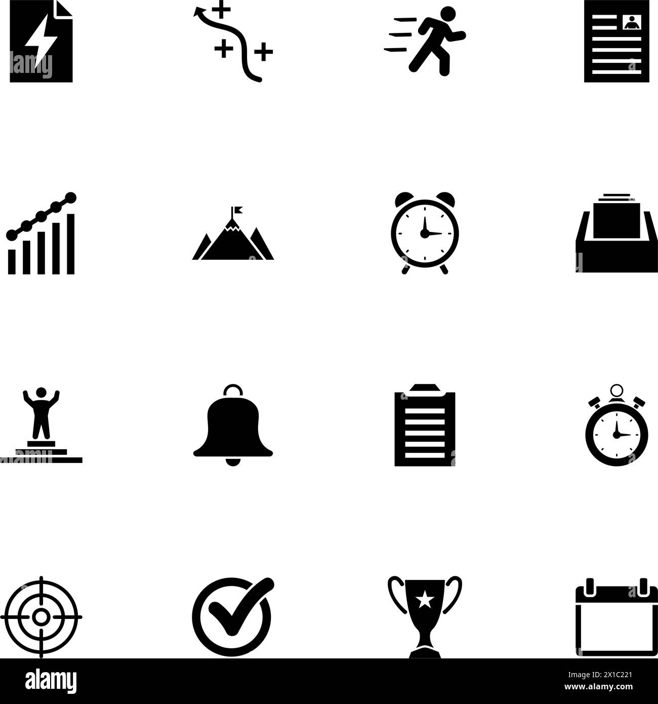 Planungsorganisation - Symbol - auf beliebige Größe erweitern - in beliebige Farbe ändern. Perfect Flat Vector enthält Symbole wie Gebäude, Visitenkarte, Büro, St. Stock Vektor