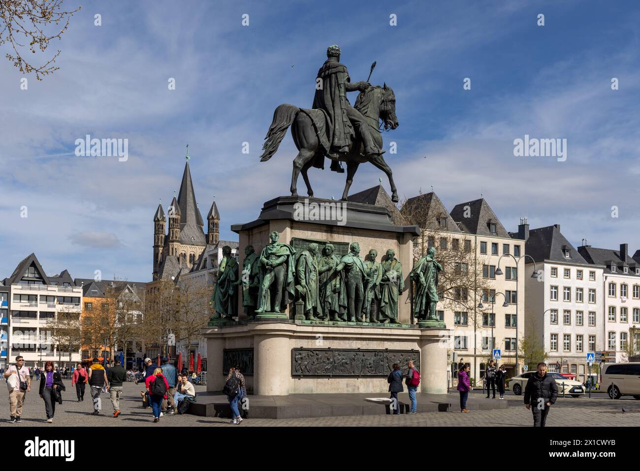 Reiterstatue des deutschen Kaisers Wilhelm III Stockfoto