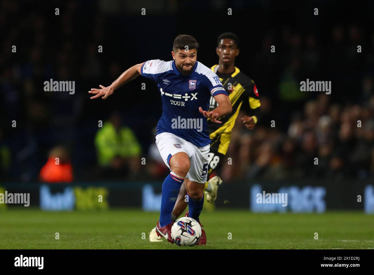 Sam Morsy aus Ipswich Town - Ipswich Town gegen Watford, Sky Bet Championship, Portman Road, Ipswich, Großbritannien - 10. April 2024 nur redaktionelle Verwendung - es gelten Einschränkungen bei DataCo Stockfoto