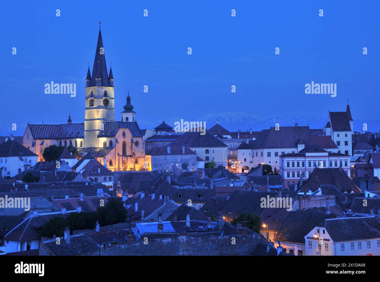 Die evangelisch-lutherische Kathedrale in Sibiu, Rumänien Stockfoto