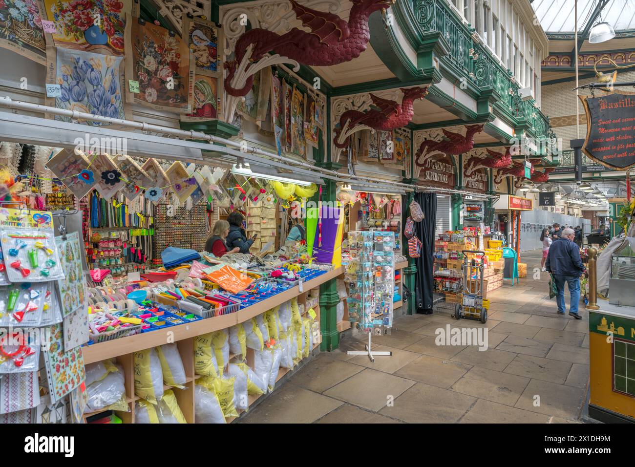 190 Hall in Kirkgate Market, Leeds, West Yorkshire, England, Großbritannien Stockfoto