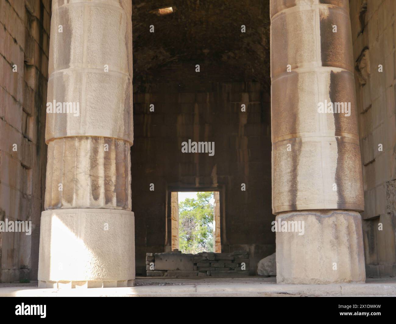 Tempel des Hephaestus in der antiken Agora von Athen, Griechenland Stockfoto