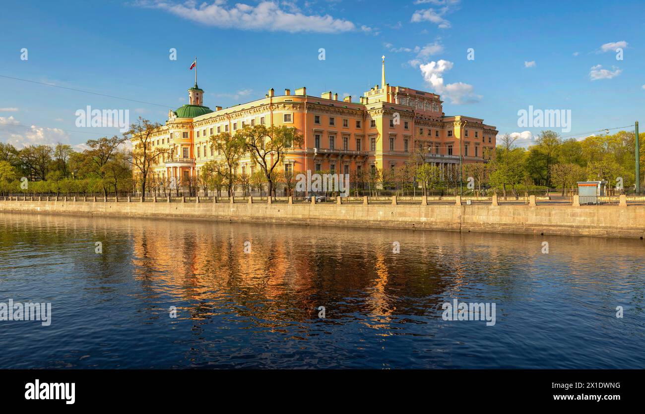 Maschinenbau (Michailowski) Schloss am frühen Morgen, St. Petersburg, Russland Stockfoto