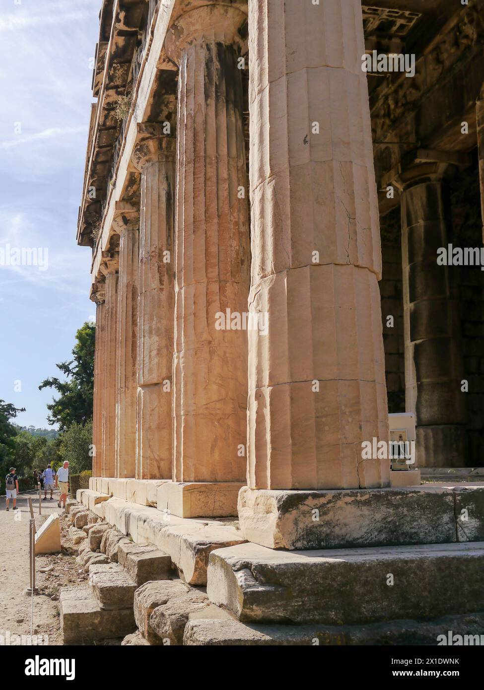 Tempel des Hephaestus in der antiken Agora von Athen, Griechenland Stockfoto