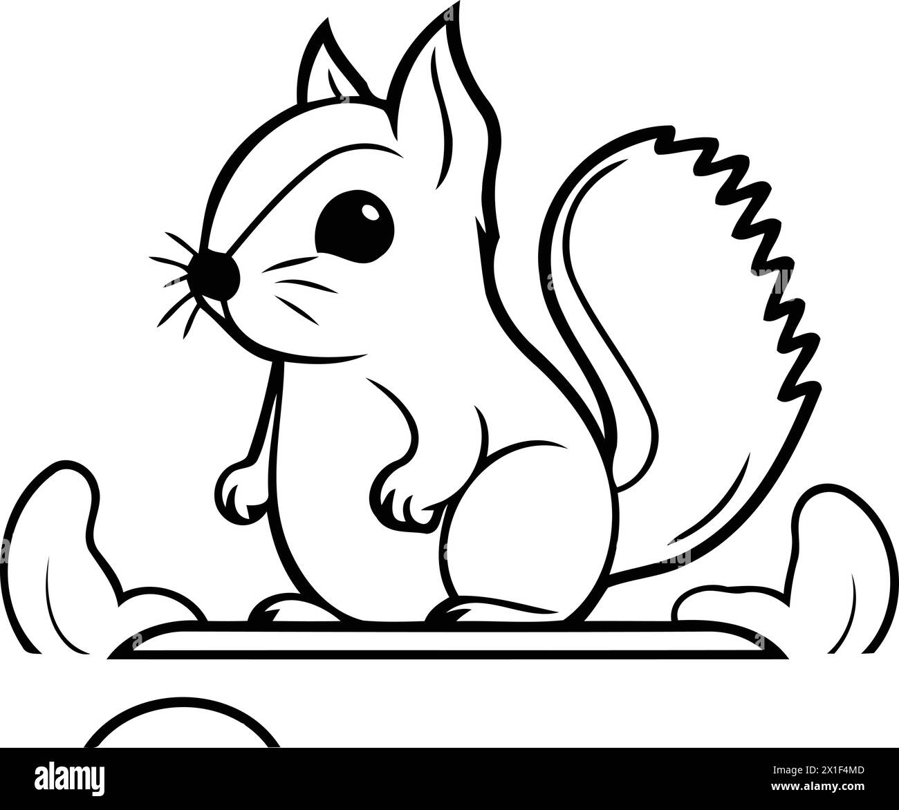 Eichhörnchen Zeichentrickfigur. Vektor-Illustration eines süßen kleinen Chipmunks. Stock Vektor