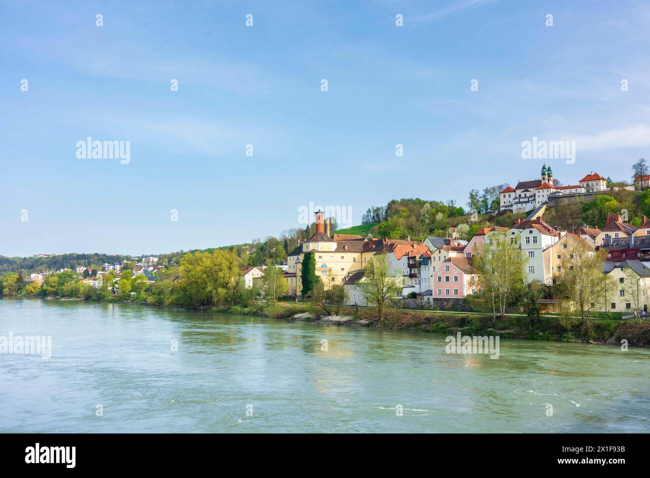 Inn, Stadtteil Innstadt, Kirche Mariahilf Passau Niederbayern, Niederbayern Bayern, Bayern Deutschland Stockfoto