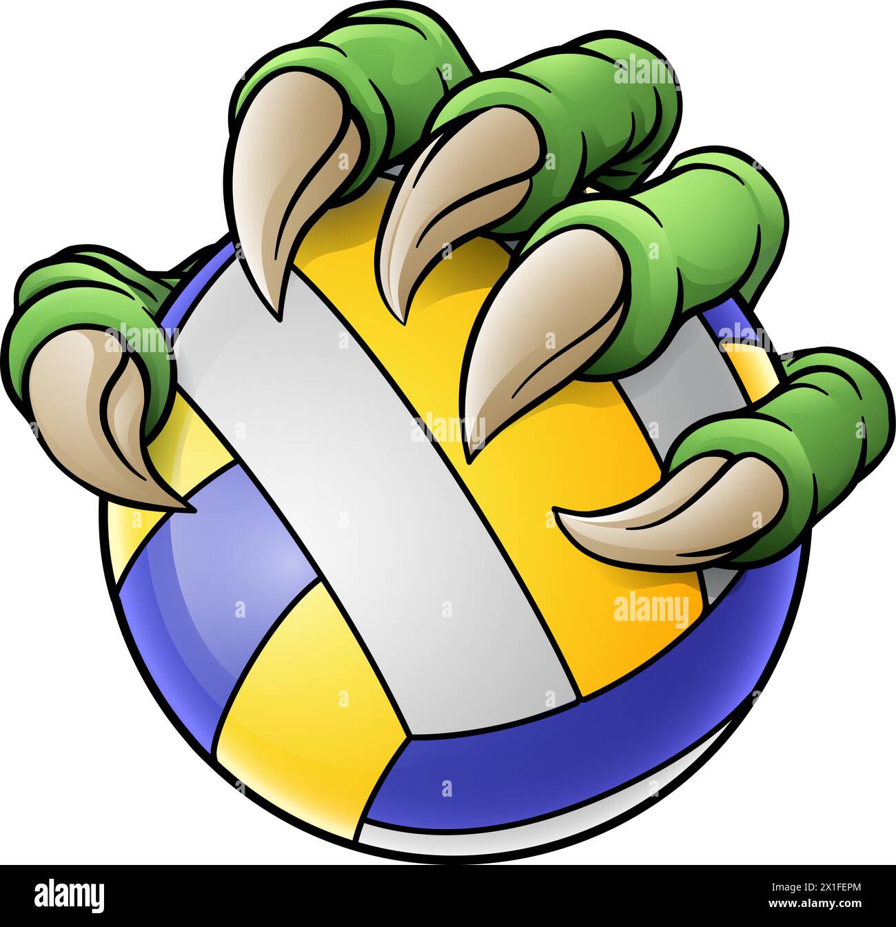 Claw Softball Baseball Ball Dragon Monster Hand Stock Vektor