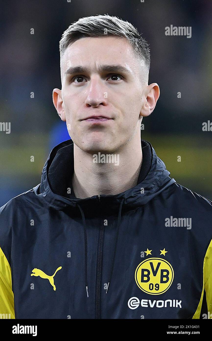 Fussball Champions League Viertelfinale Borussia Dortmund - Atletico Madrid am 16.04.2024 im Signal Iduna Park in Dortmund Nico Schlotterbeck ( Dortmund ) Foto: Revierfoto Stockfoto