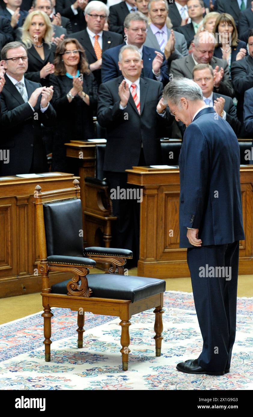 Bundespräsident Heinz Fischer wird am 8. Juli 2010 im österreichischen parlament vereidigt. - 20100708 PD0328 - Rechteinfo: Rights Managed (RM) Stockfoto