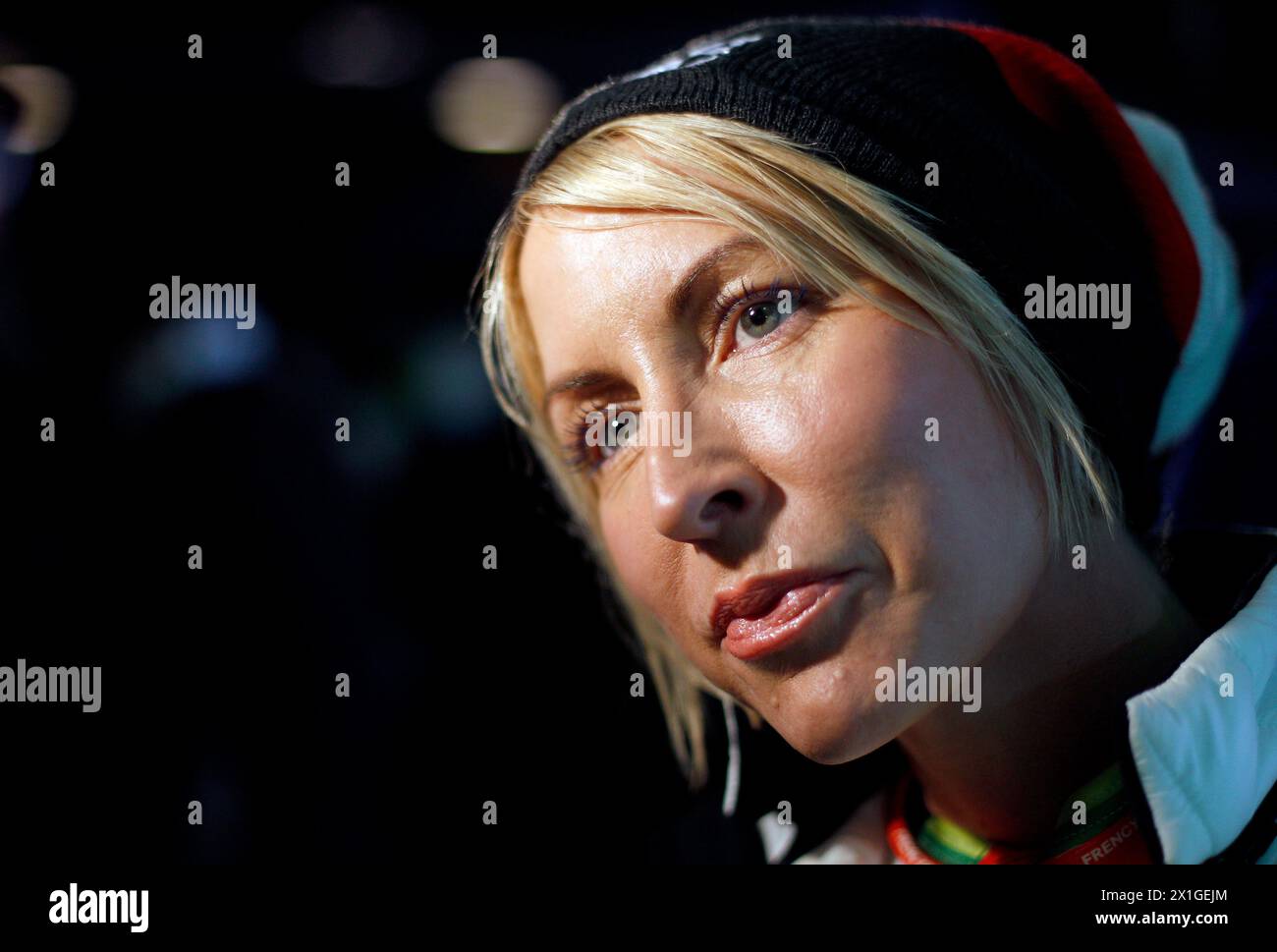 Model Heather Mills beim Sport Aid „Benefizski Race“ während der Veranstaltung Race Night in Schladming, Österreich am 23. Januar 2012. - 20120123 PD2268 - Rechteinfo: Rechte verwaltet (RM) Stockfoto