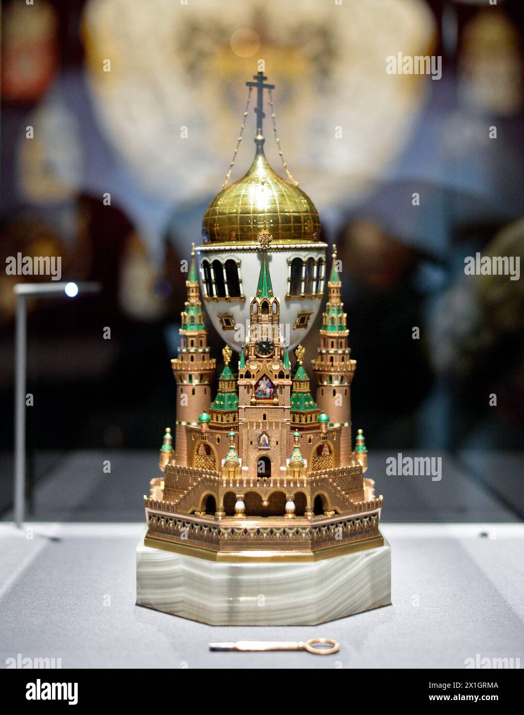 Die Pressevorschau der Ausstellung „die Welt von Faberge“ im Museum der Bildenden Künste in Wien fand am 17. Februar 2014 statt. Die Ausstellung ist vom 18. Februar bis 18. Mai 2014 für die Öffentlichkeit zugänglich. - 20140217_PD1428 - Rechteinfo: Rechte verwaltet (RM) Stockfoto