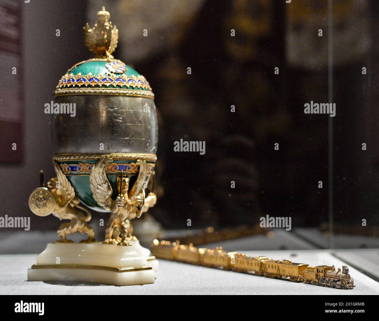 Die Pressevorschau der Ausstellung „die Welt von Faberge“ im Museum der Bildenden Künste in Wien fand am 17. Februar 2014 statt. Die Ausstellung ist vom 18. Februar bis 18. Mai 2014 für die Öffentlichkeit zugänglich. - 20140217 PD1463 - Rechteinfo: Rechte verwaltet (RM) Stockfoto