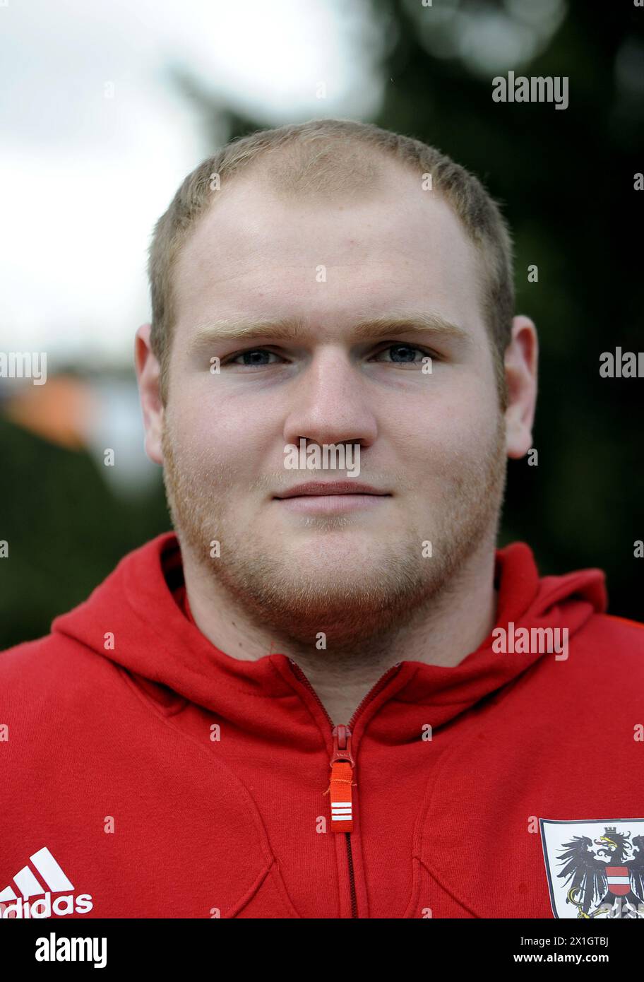 Die österreichischen Kandidaten für die Judo-Europameisterschaft im französischen Montpellier wurden auf einer Pressekonferenz am 16. April 2014 in Wien vorgestellt. Im Bild: Daniel Allerstorfer - 20140416 PD2348 - Rechteinfo: Rights Managed (RM) Stockfoto