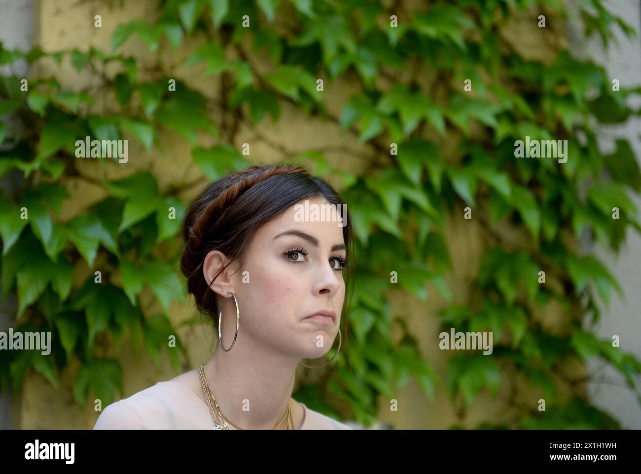 Wien - deutsche Sängerin Lena Meyer-Landrut im Interview mit der Austria Presse Agentur am 8. Mai 2015. - 20150508 PD2620 - Rechteinfo: Rechte verwaltet (RM) Stockfoto