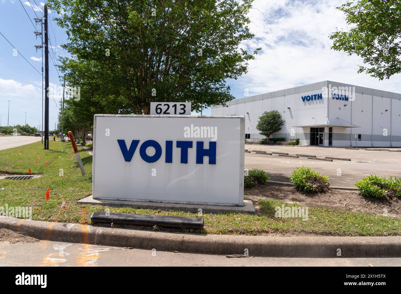 Voith Turbo US-Werk in Houston, Texas, USA. Die Voith Group ist ein globales Technologieunternehmen. Stockfoto