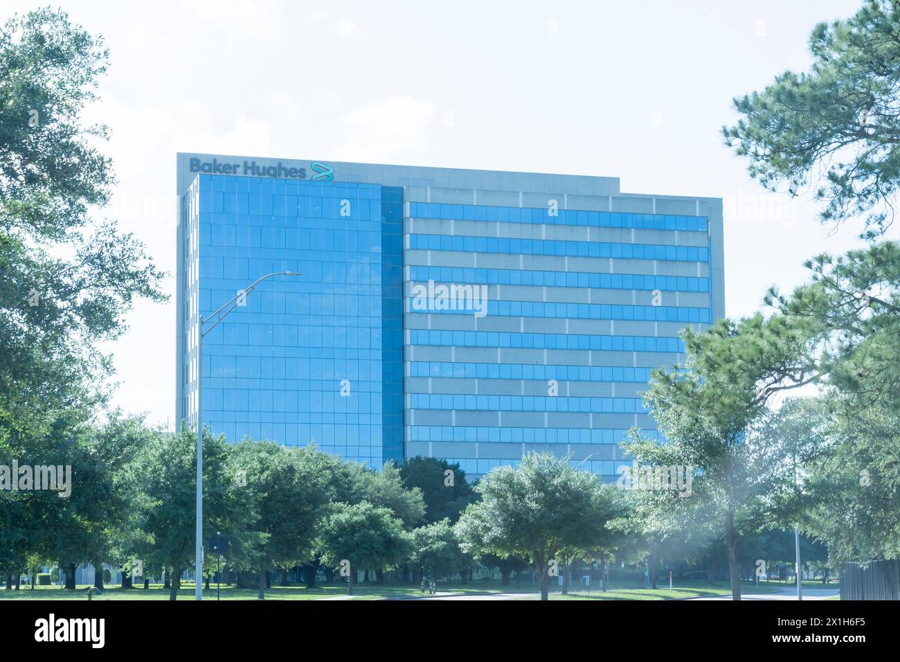 Hauptsitz von Baker Hughes in Houston, Texas, USA. Stockfoto