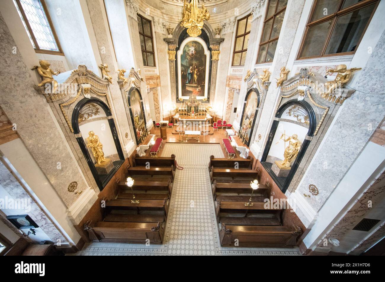 Die Schlosskapelle Schönbrunn in Wien, Österreich, am 17. Februar 2017. - 20170217 PD1723 - Rechteinfo: Rechte verwaltet (RM) Stockfoto