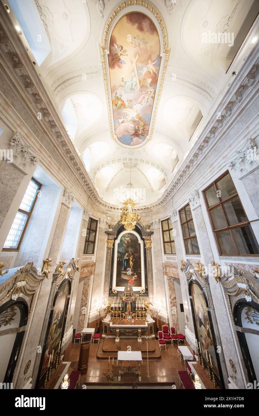 Die Schlosskapelle Schönbrunn in Wien, Österreich, am 17. Februar 2017. - 20170217 PD1719 - Rechteinfo: Rechte verwaltet (RM) Stockfoto
