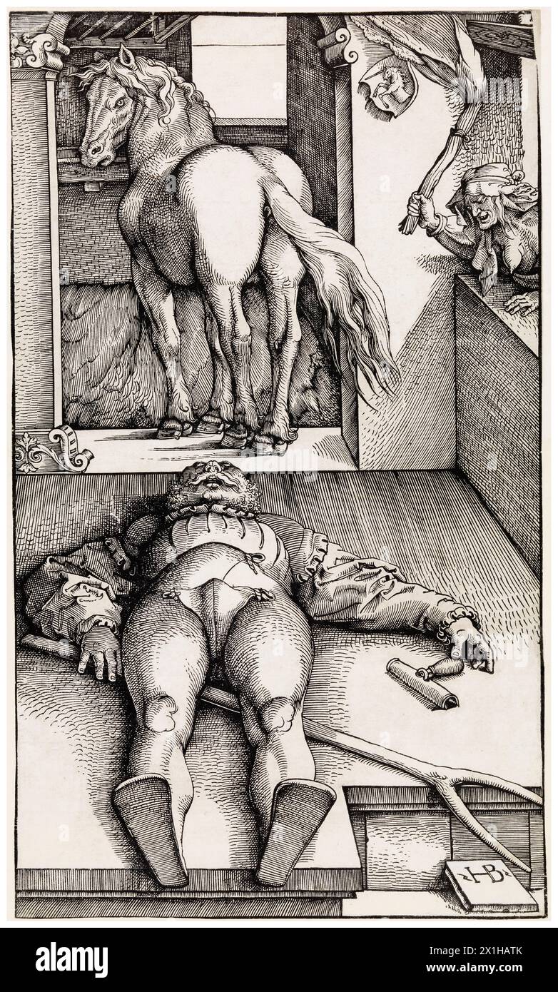 Hans Baldung Grien, der verzauberte Bräutigam, Holzschnitt, um 1534 Stockfoto