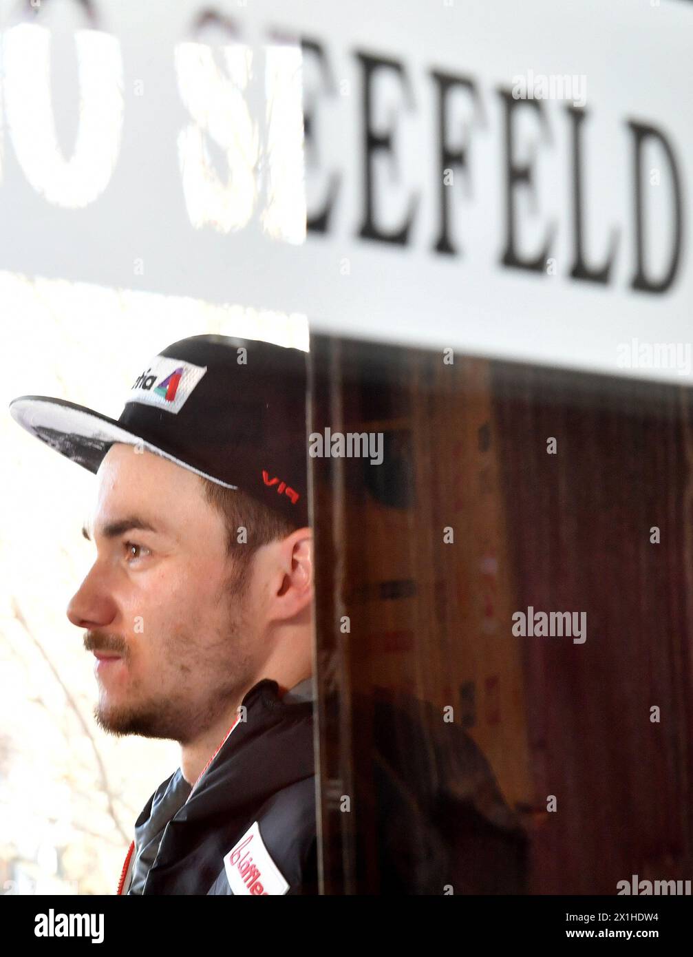 Dominik Baldauf aus Österreich während einer Pressekonferenz für das austianische Langlaufteam vor der FIS Nordische Ski-Weltmeisterschaft 2019. Seefeld, Österreich am 2019.02.19. - 20190219 PD3577 - Rechteinfo: Rechte verwaltet (RM) Stockfoto