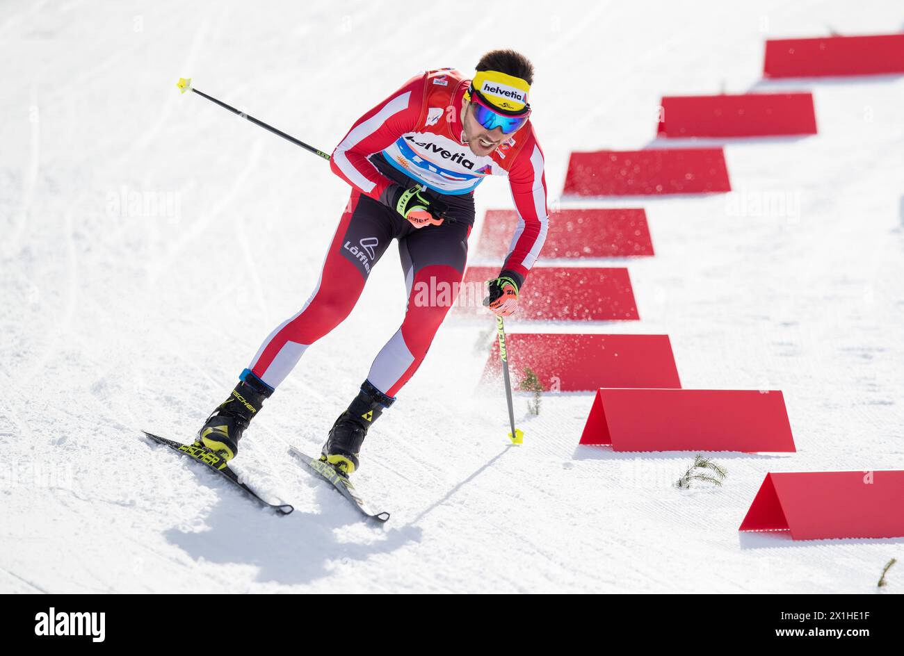 Dominik Baldauf aus Österreich während des Herren-Sprint-Wettbewerbs der FIS Nordische Ski-Weltmeisterschaft 2019. Langlauf Arena in Seefeld, Österreich am 21.2019. - 20190221 PD2758 - Rechteinfo: Rights Managed (RM) Stockfoto