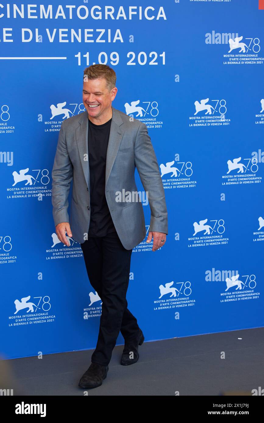 Copyright: Starpix/Alexander TUMA, 10.09.2021 Venice, Italy, Matt DAMON, Photocall zu 'The Last Duel', 78. Internationales Filmfestival Venedig 2021 - 20210910 PD6762 - Rechteinfo: Rights Managed (RM) Stockfoto