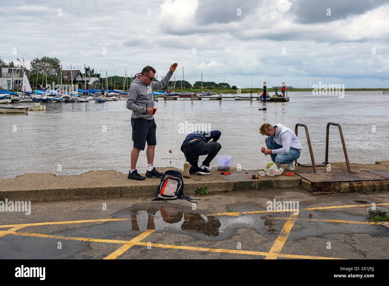 Crabbing Orford Suffolk UK Stockfoto